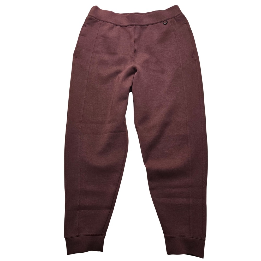 Nike 24.7 Womens Large Dri-FIT Soft Joggers Mid Rise Ankle Length Burgundy Taper